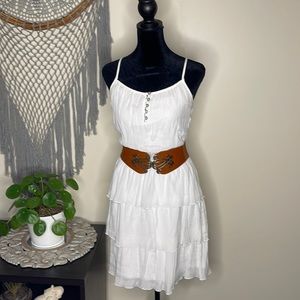 Cute little white dress.